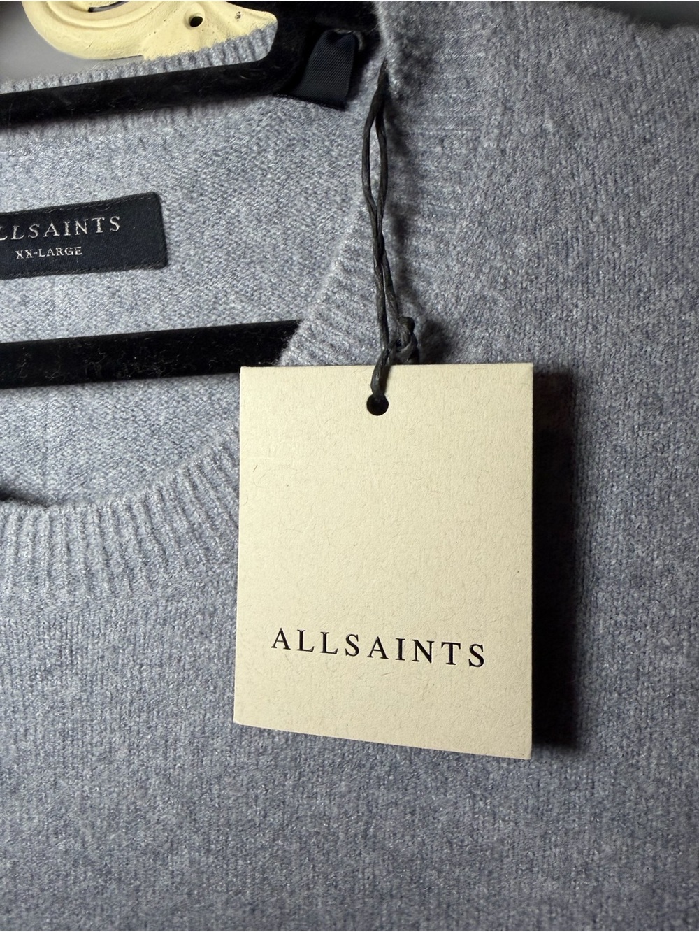 All Saints Light Gray Men's Crewneck Sweater - Picture 3 of 7